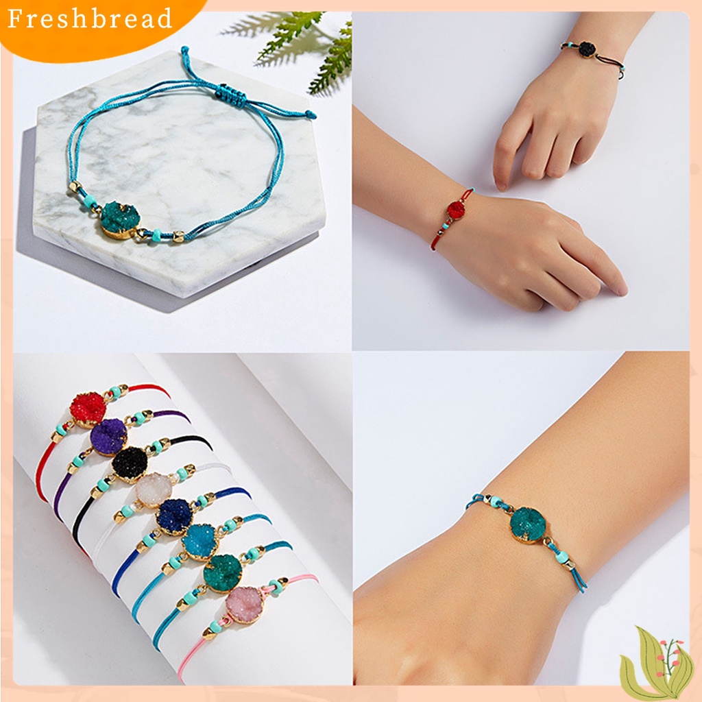 |Frebre Frebre| Gelang Batu Alam Imitasi Adjustable Tahan Lama Gaya Korea Untuk Pria Dan Wanita