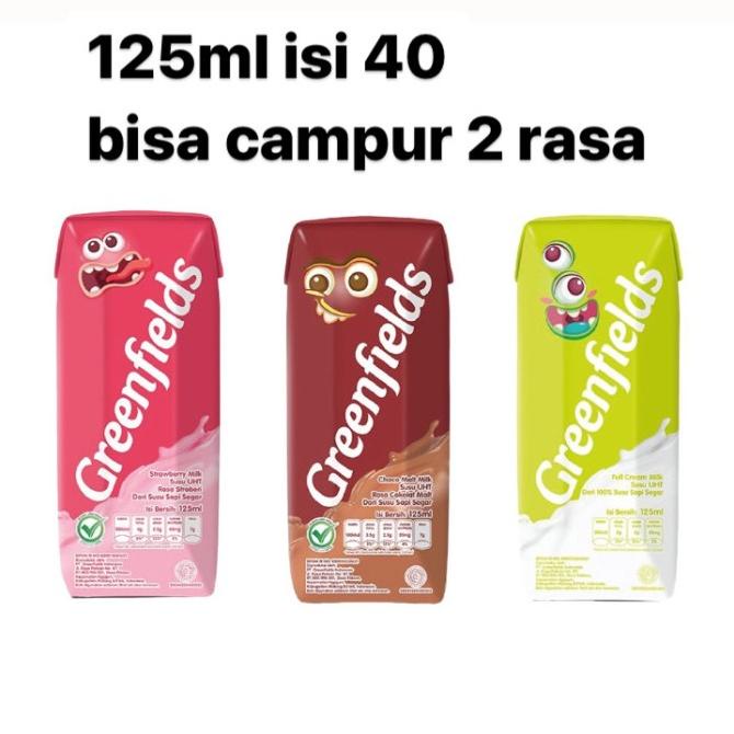 

BAYAR DITEMPAT susu greenfields 125 ml uht coklat choco malt full cream strawberry - Coklat