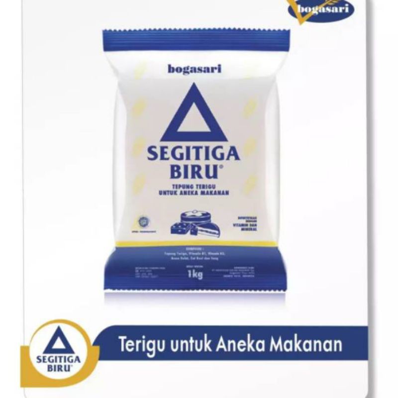 

Tepung segitiga Biru, lencana merah by bogasari, tulip protein sedang dan proretin rendah