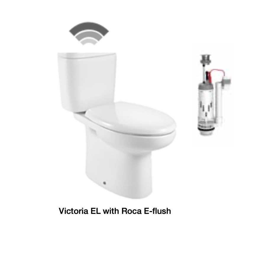 Kloset Smart Toilet Sensor Roca Victoria with Roca E-flush A3423D1000