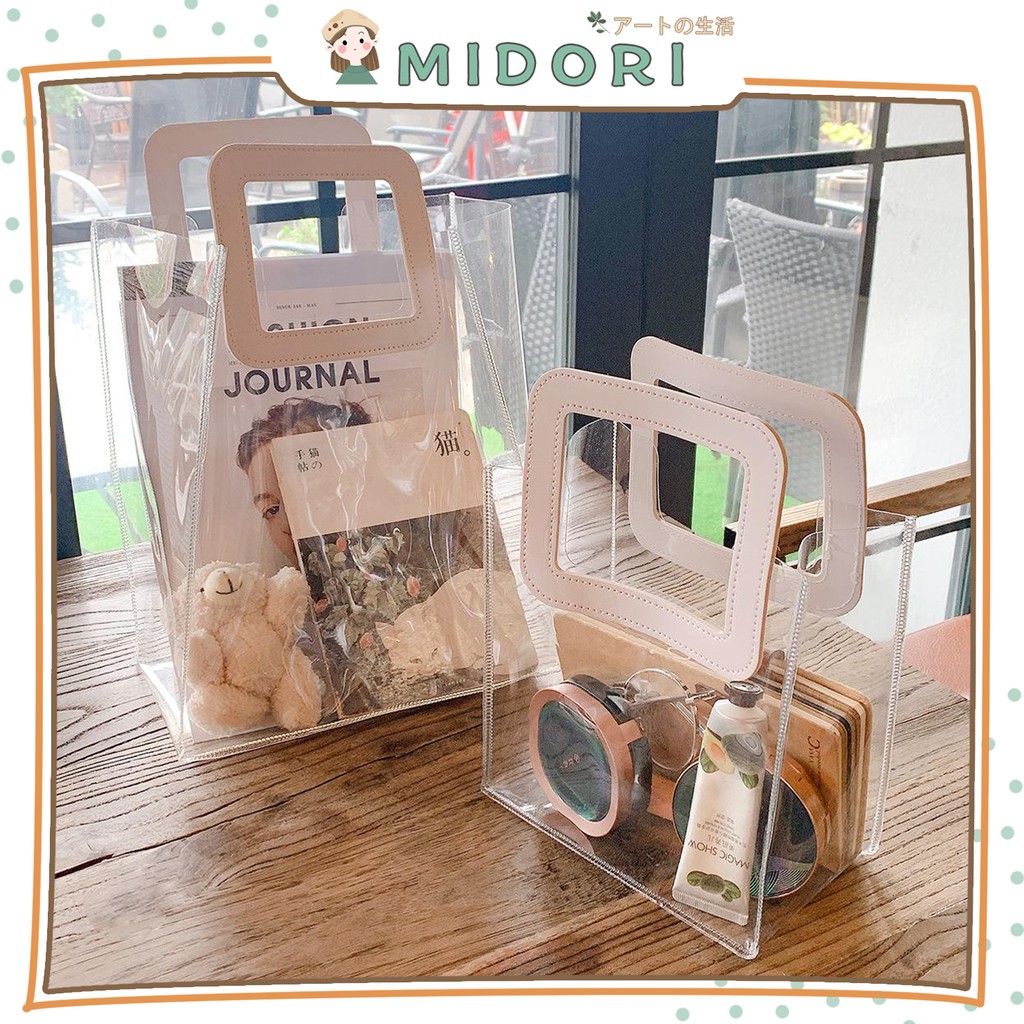 

[MIDORI] PVC Transparan Goodie Bag Serbaguna Hampers Beli Satuan Aesthetic Bag - F0086