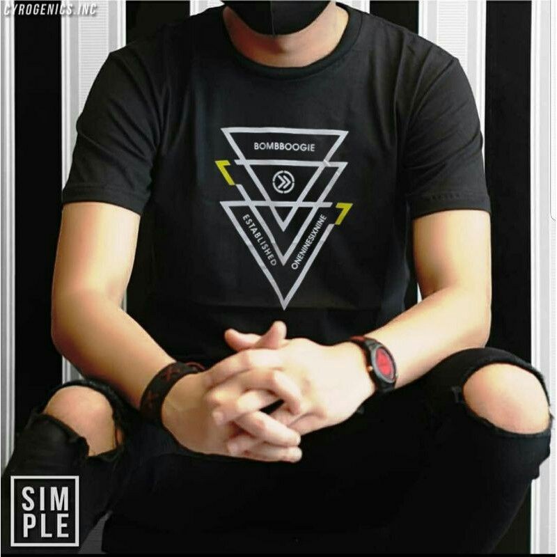 Kaos Pria Lengan Pendek Kaos Distro Baju Kaos Bombogie Original Size L dan XL-14