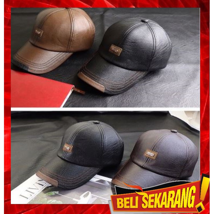 BISA COD Topi Kulit Pria Topi Baseball topi import topi kulit topi pria topi keren topi murah