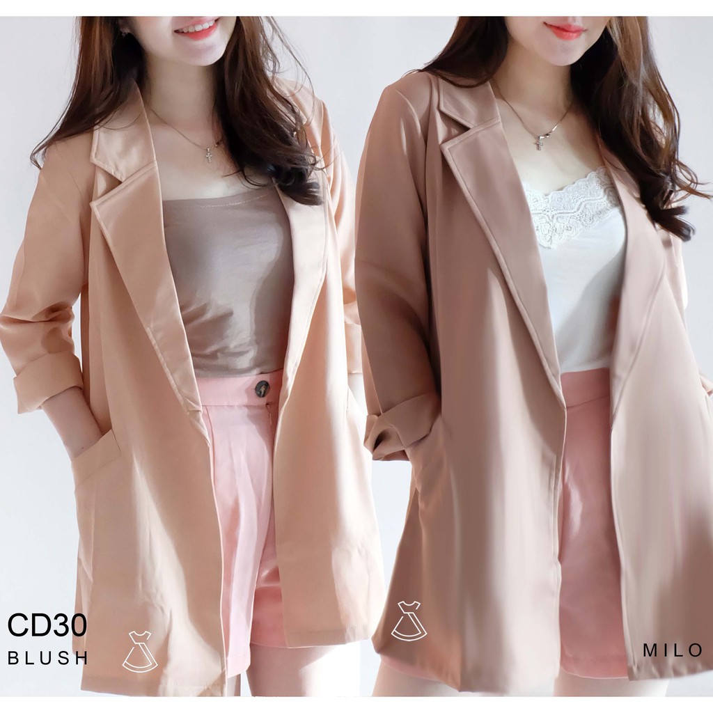 CD30 - OUTER BLAZER BASIC ATASAN KERJA WANITA OUTER POLOS MURAH