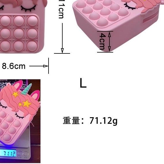 ☂ Pop it Tas Popite Baru Fidget Toys Unzip Toys Messenger Bag Wallet ✸