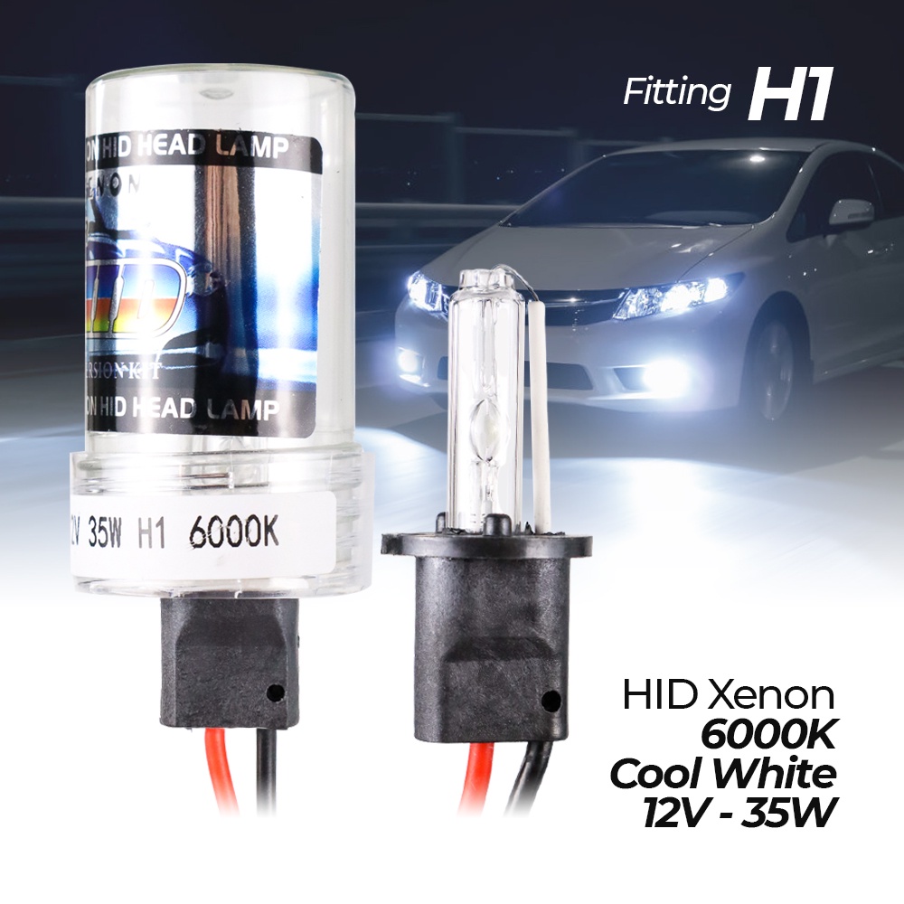 FORAUTO Lampu Mobil Headlight HID Xenon H1 6000K 35W 1 PCS-7RRS06XX