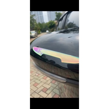 Door Guard / Stiker Emblem Timbul RAINBOW TWO TONE Luminous Pelindung Pintu Mobil Stiker Serbaguna Tebel Anti Gores Pengaman Sisi Pintu Mobil