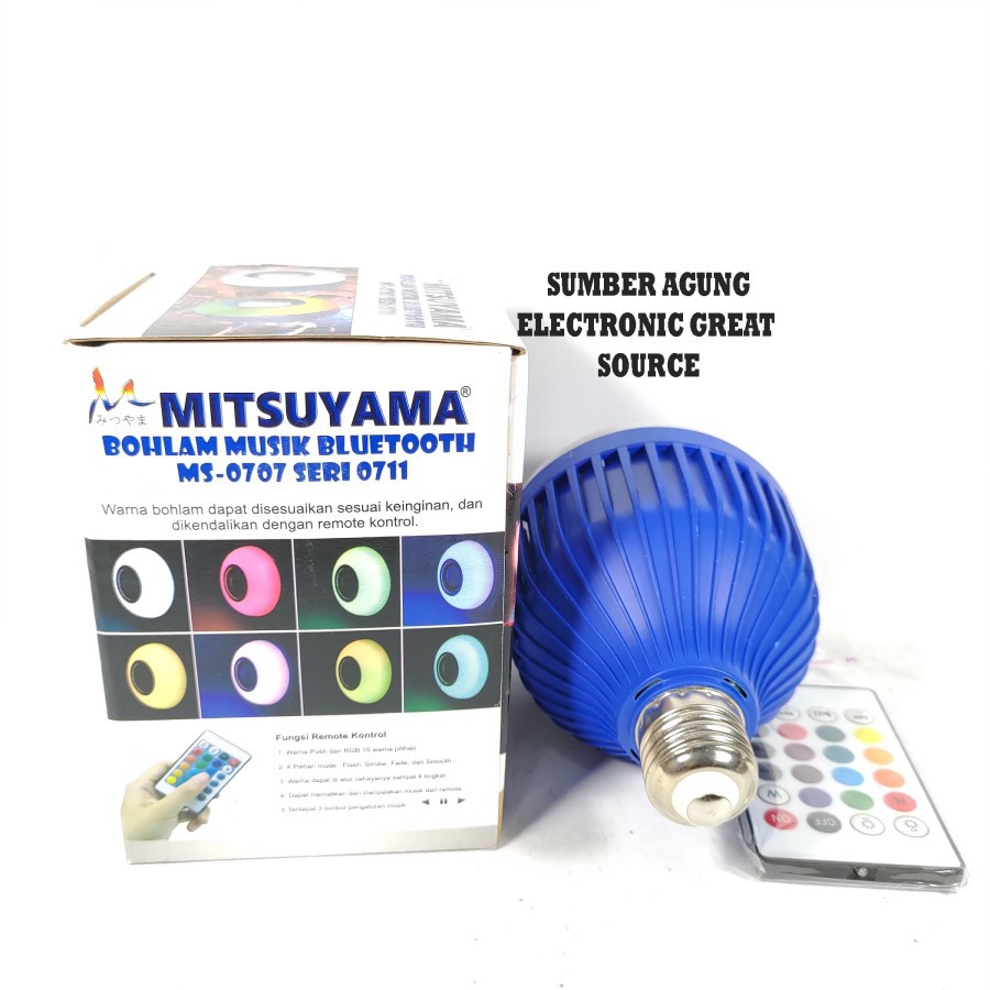 Mitsuyama Bohlam Musik Bluetooth MS0707 Seri 0711 RGB Remot Kontrol