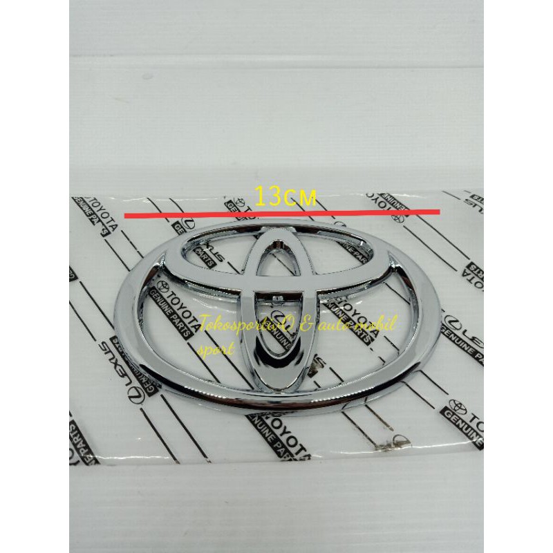 Logo Lambang Stiker Emblem Toyota krom 13cm pengganti Garuda Agya Lama/new