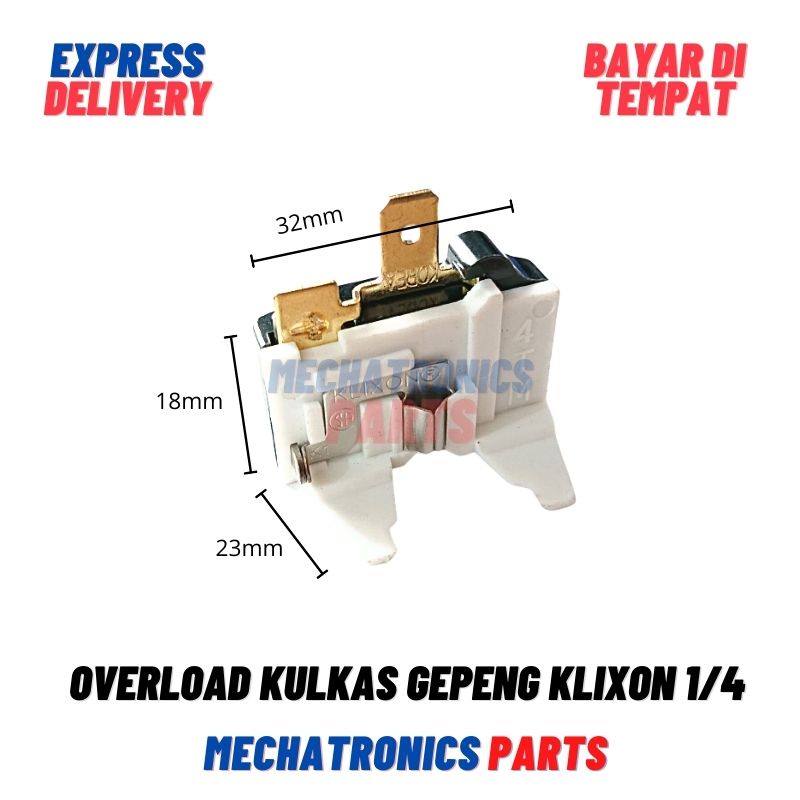 OVERLOAD KULKAS GEPENG KLIXON 1/4