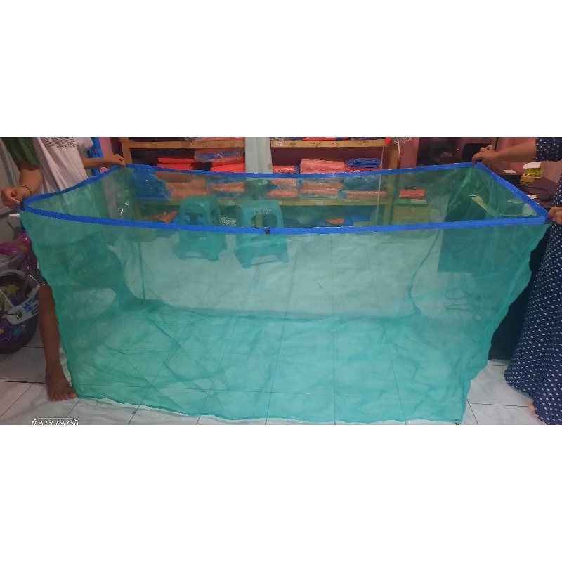 KERAMBA IKAN HAPA TANJARAN KAIN WARING HIJAU UKURAN 200x100x100 .