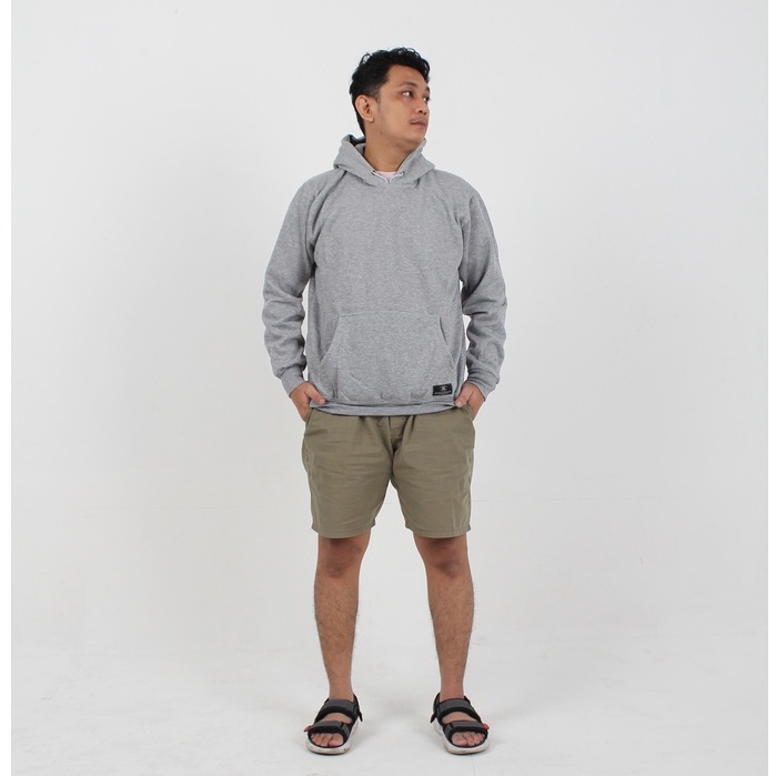 Hoodie Polos untuk Pria Wanita Tren Fashion Terbaru Warna ABU-ABU