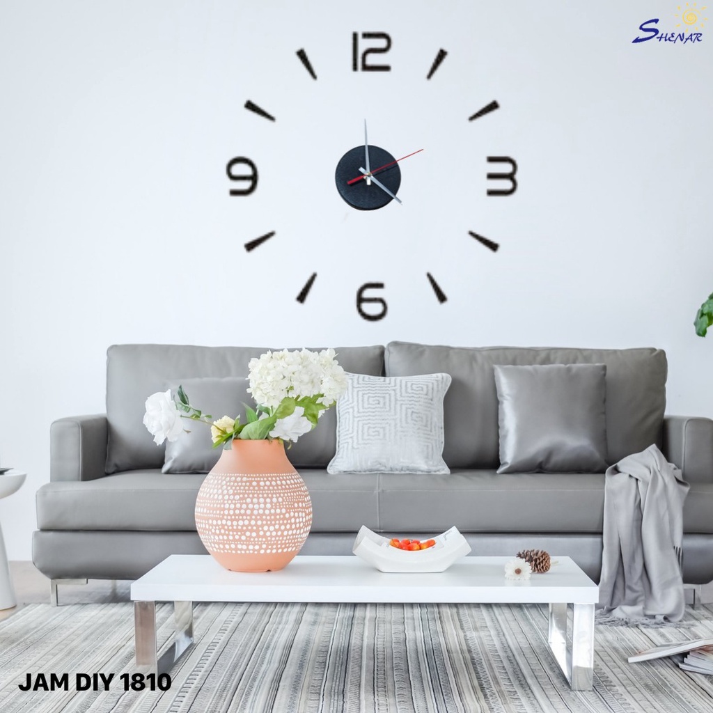 shenar- Jam dinding tempel DIY analog 3D giant modern clock mini (myhouseholdd168)