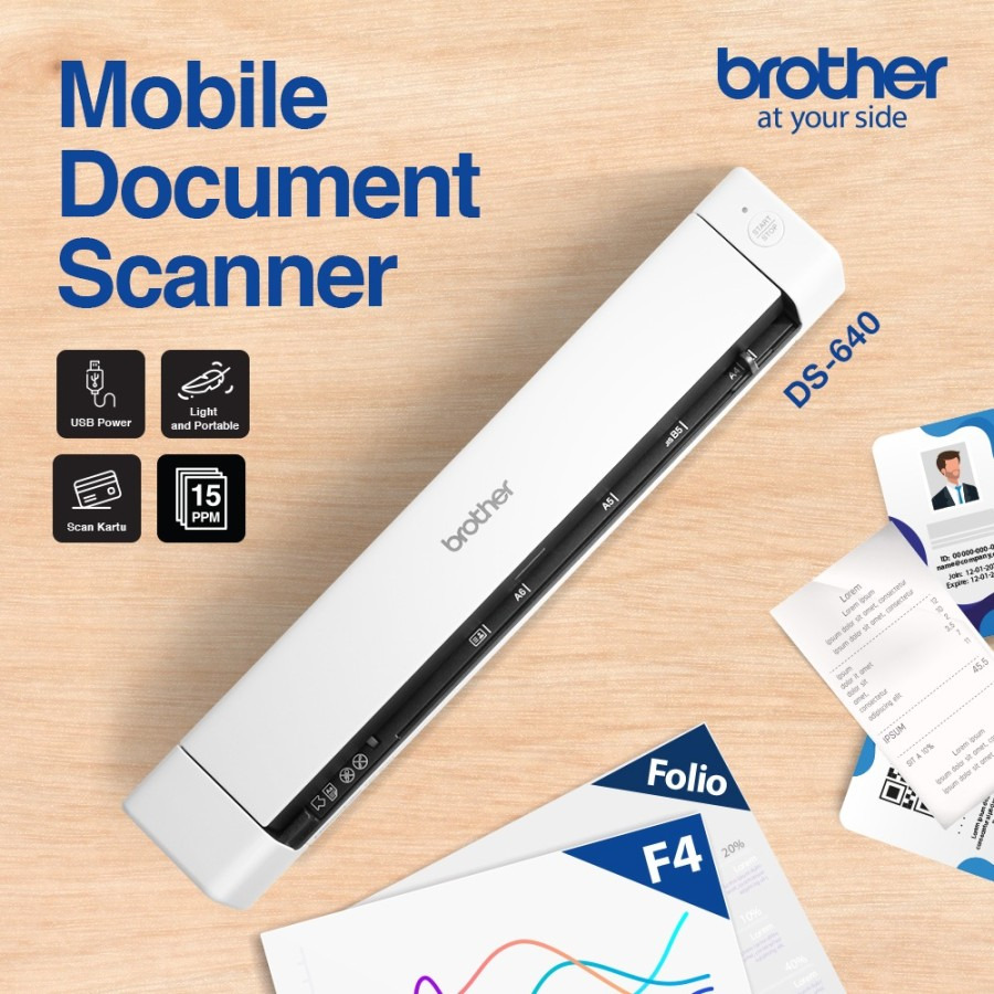 Brother Scanner Portable DS-640 Compact Mobile Document DS640