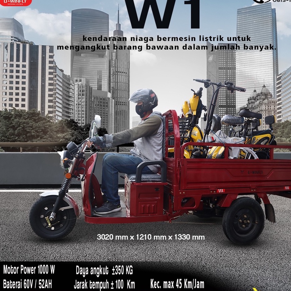 UWINFLY  Motor Tossa  W1 Kendaraan Niaga Battery 60V52Ah ( Belum Sama ONGKIR )