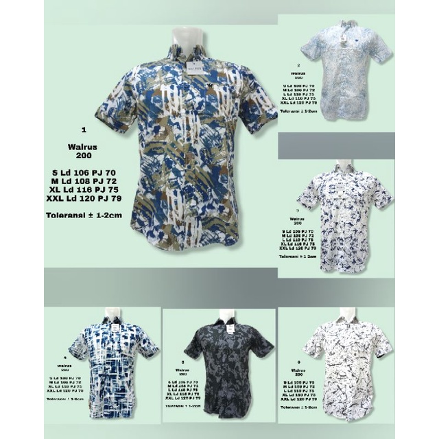 KEMEJA LENGAN PENDEK PRIA WALRUS