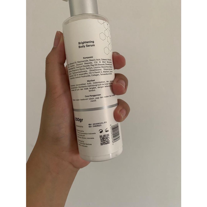 [COD] Body Serum Pencerah Kulit Belang Ampuh dalam 1 Minggu dengan Niacinamide &amp; Collagen - BPOM 200 Gram