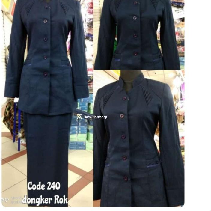 BISA COD ✔️NEW BAJU SERAGAM GURU DONGKER,NAVY,BIRU TUA FORMAL SEKOLAH BWHN ROK/CELANA MURAH BAGUS|SQ