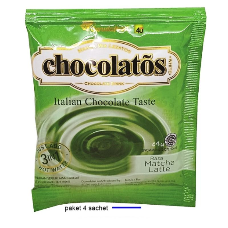 

Chocolatos Drink MATCHA LATTE [Paket ECER 4 Sachet]