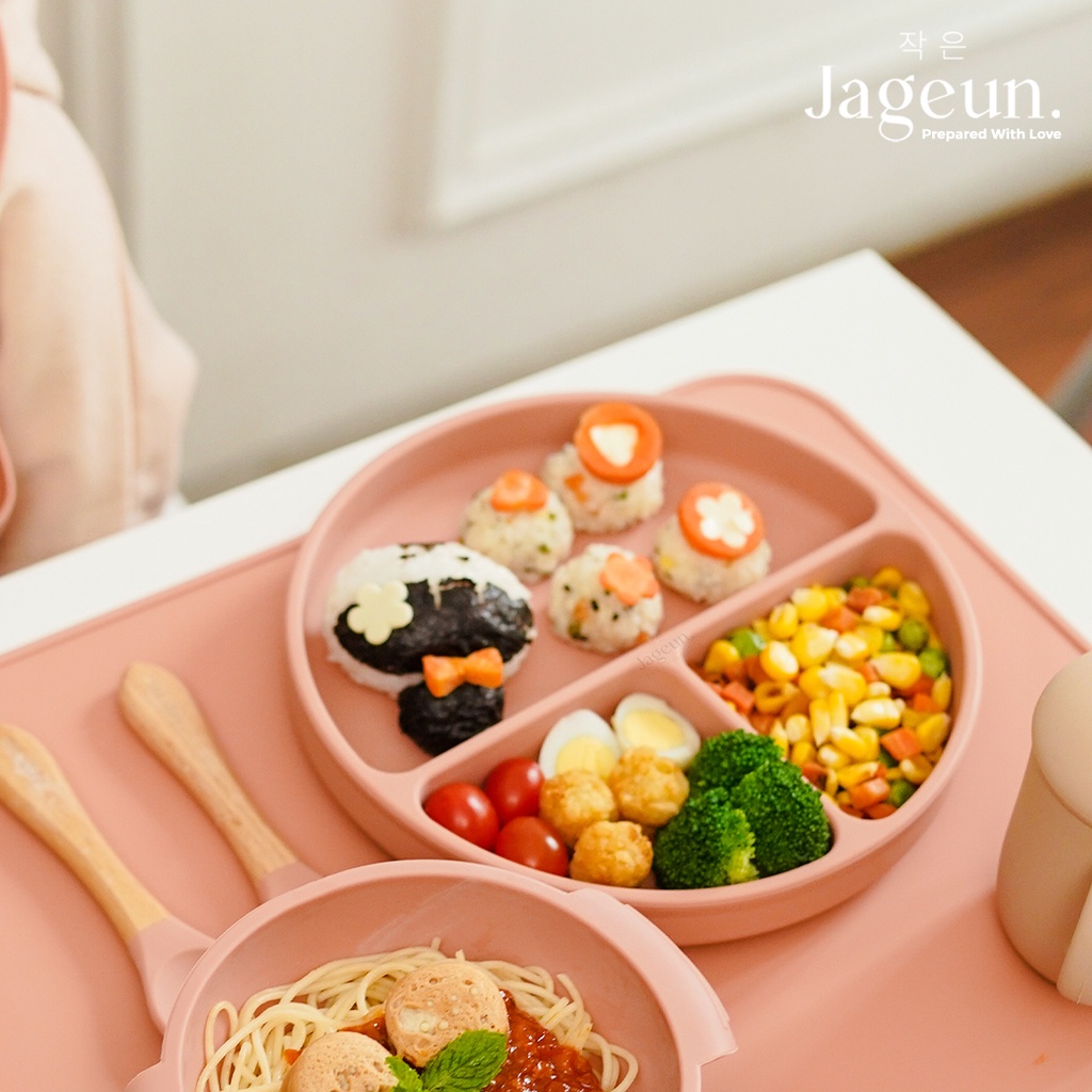 JAGEUN Premium Silicone Suction Plate | Piring Tempat Makan Anak Bayi