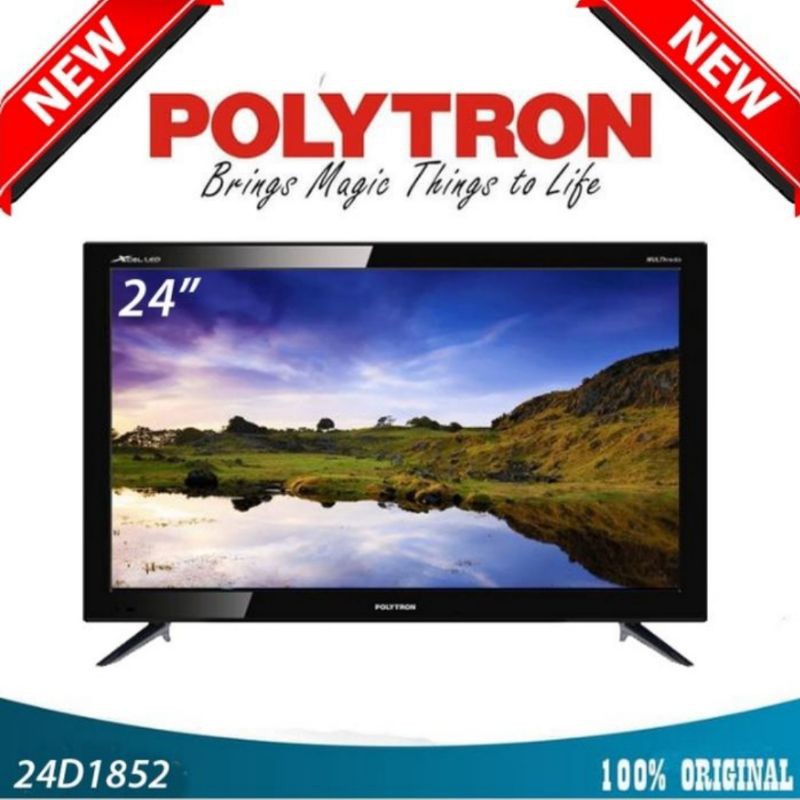 LED TV POLYTRON 24D1850 UBS HDMI 24 INCH GARANSI RESMI