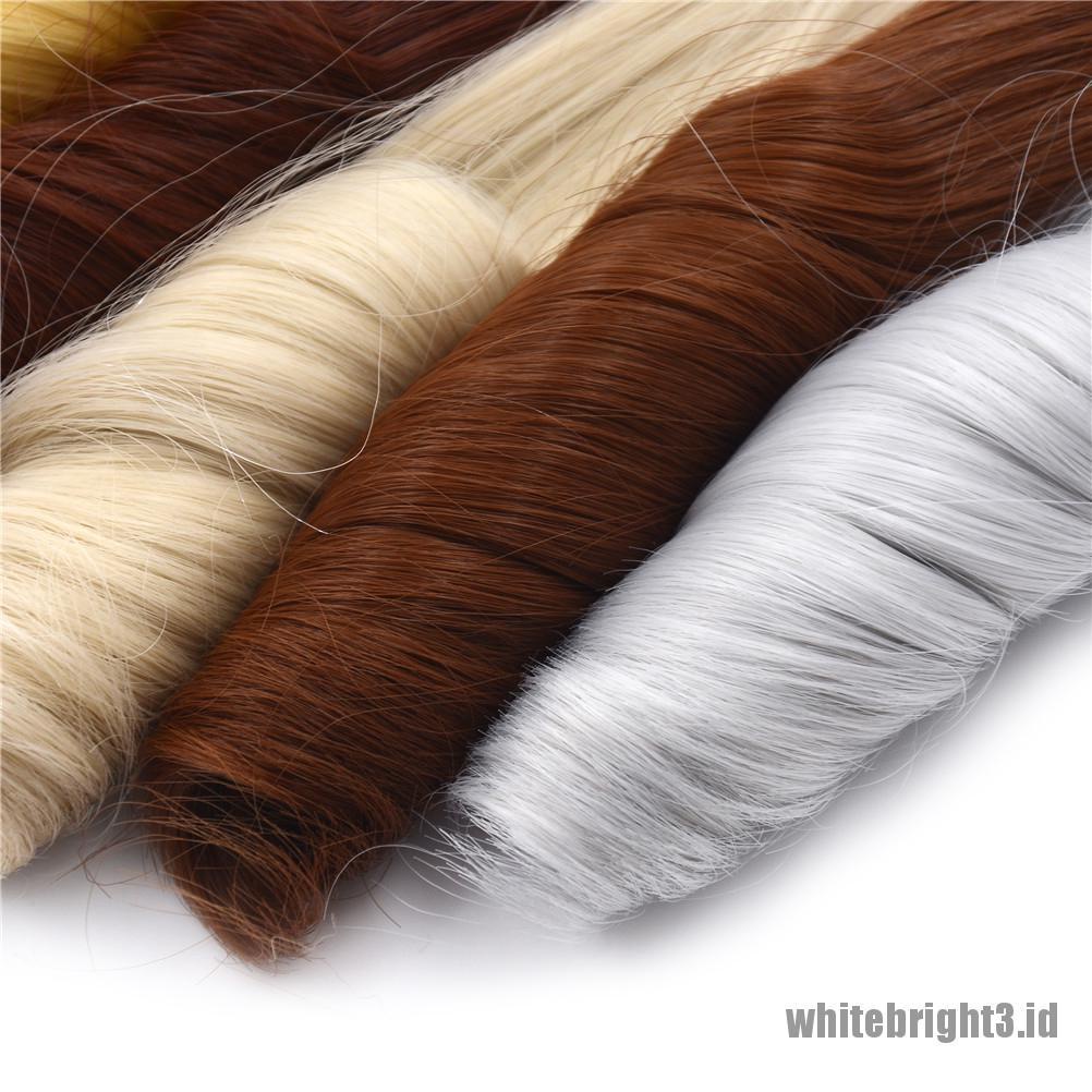 (white3) Wig / Rambut Palsu Keriting Tebal 20CM Warna Natural Untuk Boneka BJD 1 / 3 1 / 4 1 / 6 DIY