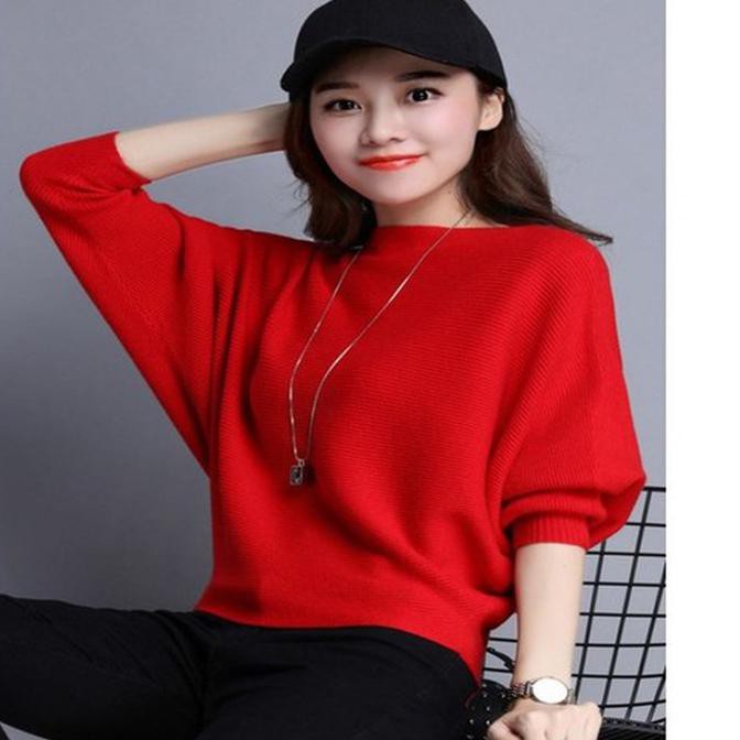 Zara pj rajut red RO blouse wanita rajut merah