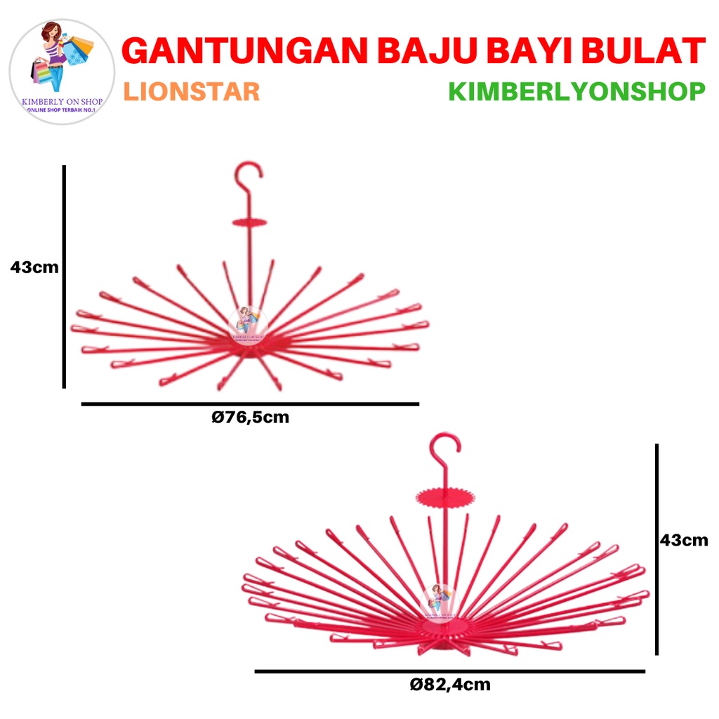 Gantungan Jemuran Baju Bayi Folding Hanger Lion Star