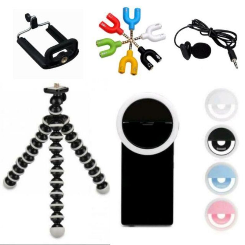 PAKET YOUTUBER / VLOGGER / TIKTOK PEMULA | TRIPOD, RINGLIGHT, ALAT REKAM