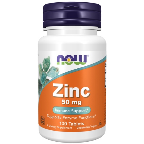 NOW FOODS Zinc Gluconate 50 mg 100 tablet - Mineral MADE IN USA