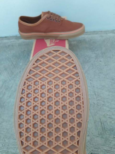 SEPATU PREMIUM BNIB  MADE IN CHINA  WAFFLE DT VANS AUTHENTIC BROWN/GUM