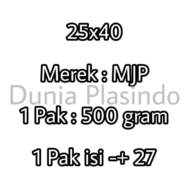 Plastik PP Bening MJP 25x40 25x35 25x55 25x65 tebal 08