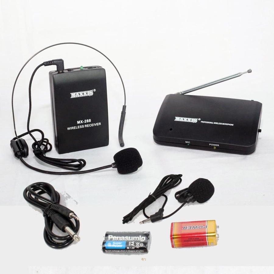 Mic Wireless SONY SN-28 CLIP ON + Headset ( BANDO ) Suara Mantap Berkualitas