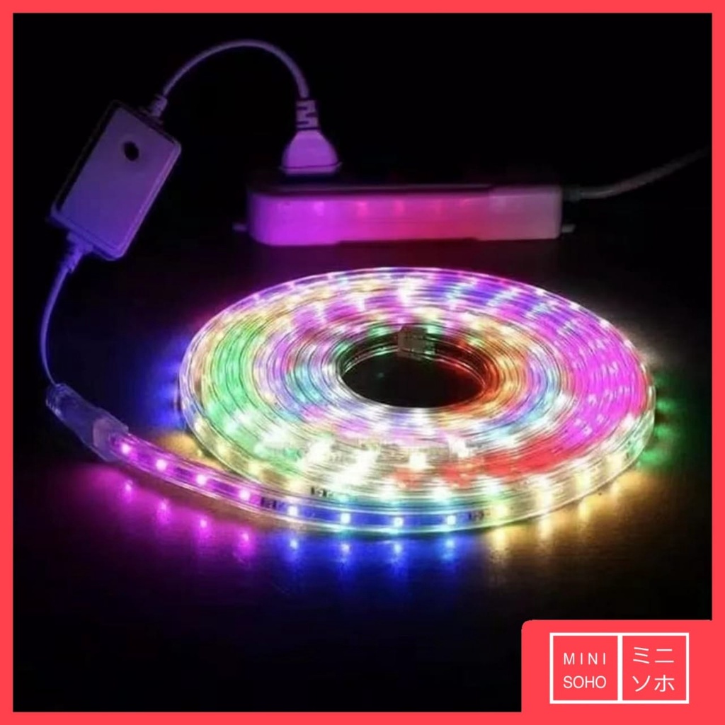 Lampu LED Strip Selang 3528 2835 10M METER 220v 5050 Outdoor RGB