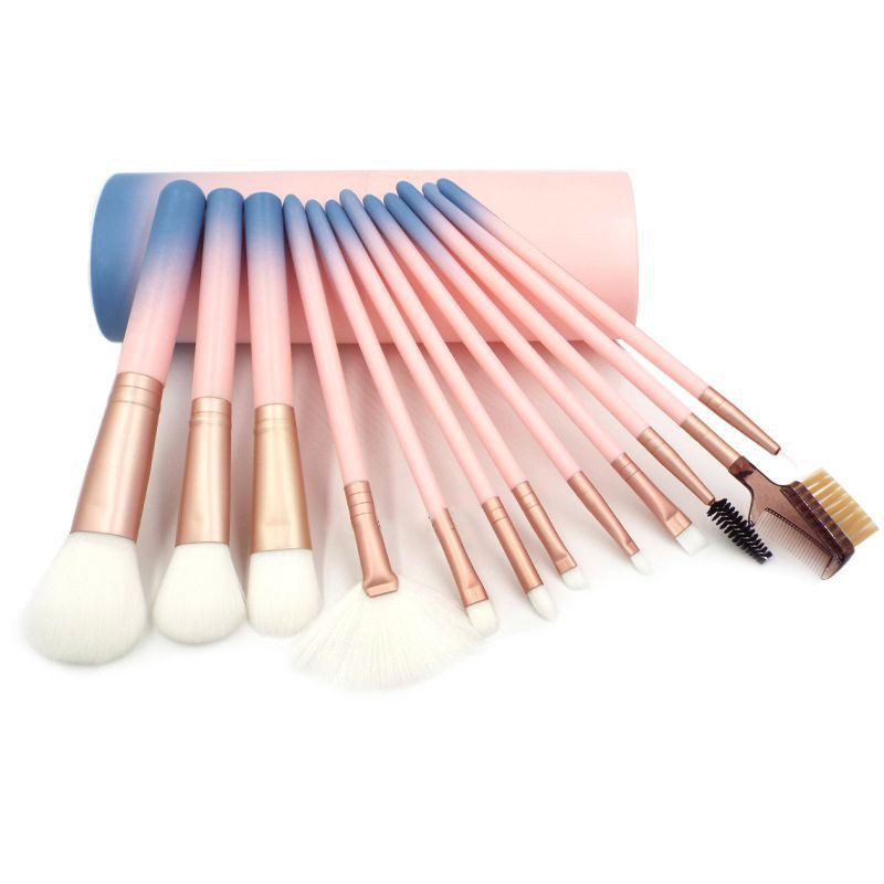 AGG-15 Kuas Make Up / Alat Make Up Set Kuas Make Up Tabung 12 Brush Makeup Impor