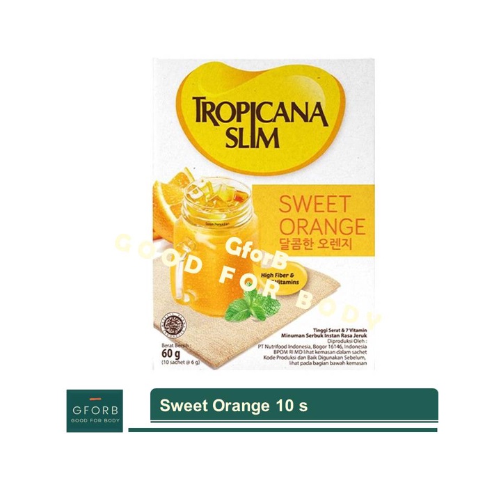 

Tropicana Slim Sweet Orange PAKET Isi 10 Sachet 60 gr