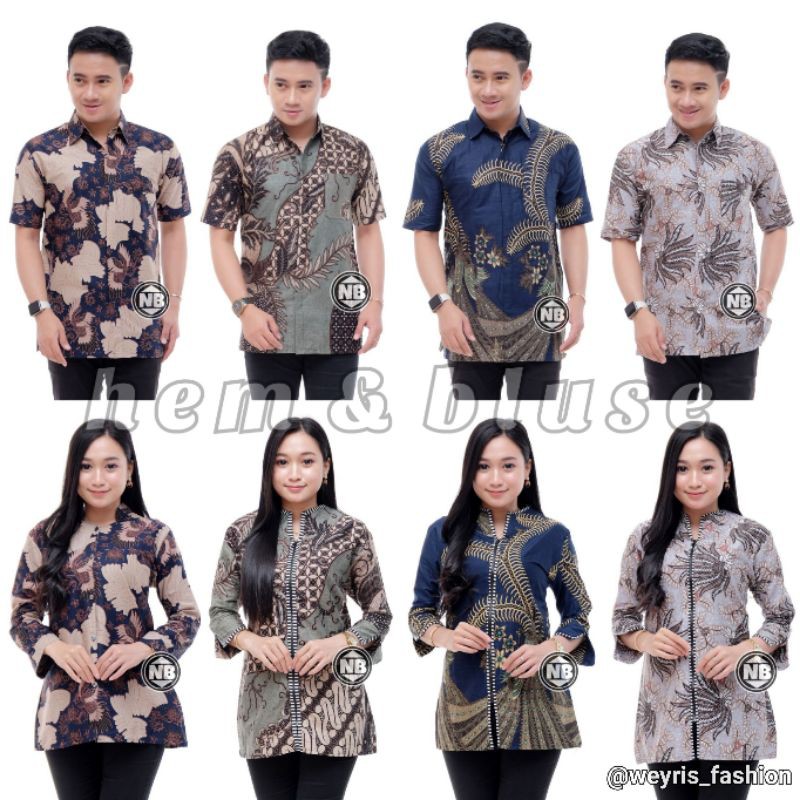 Rama Shinta Couple - Melani Set Couple Lilit Rovella Batik Couple Modern