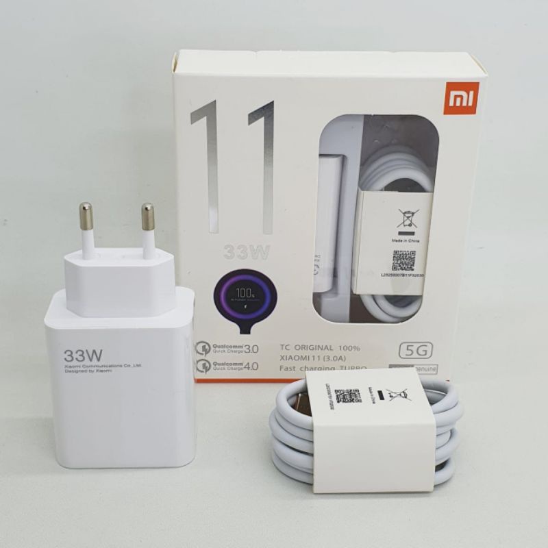 Charger Xiaomi Original Type C Pengisian Cepat| Charger Xiaomi 33Watt Type C Original Fast Turbo Charging Mi 9 /mi 10 / mi 11 Original