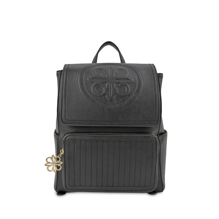 Les Catino Shanghai Tang Ch Flap Backpack - Black