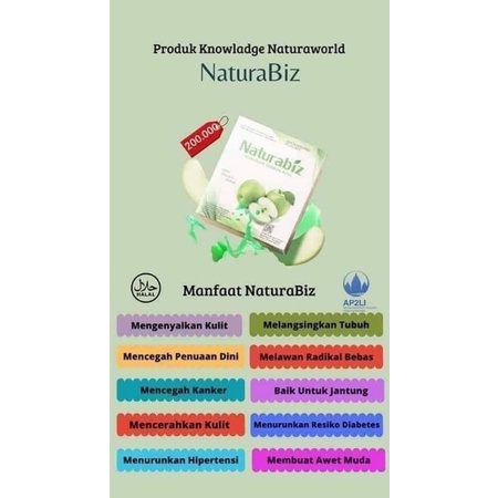 

NaturaBiz Minuman Serbuk Rasa Apel/1box isi 10sachet/Original NaturaWorld