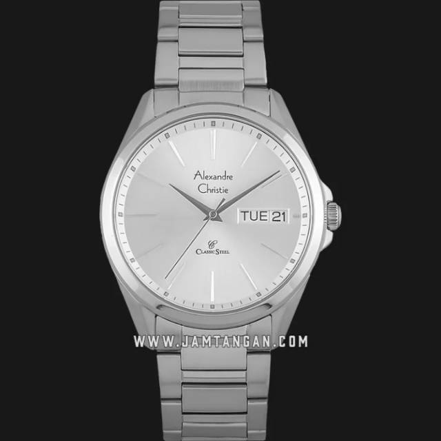 Alexandre Christie AC 8592 ME BSSSL Men Silver Dial Stainless Steel