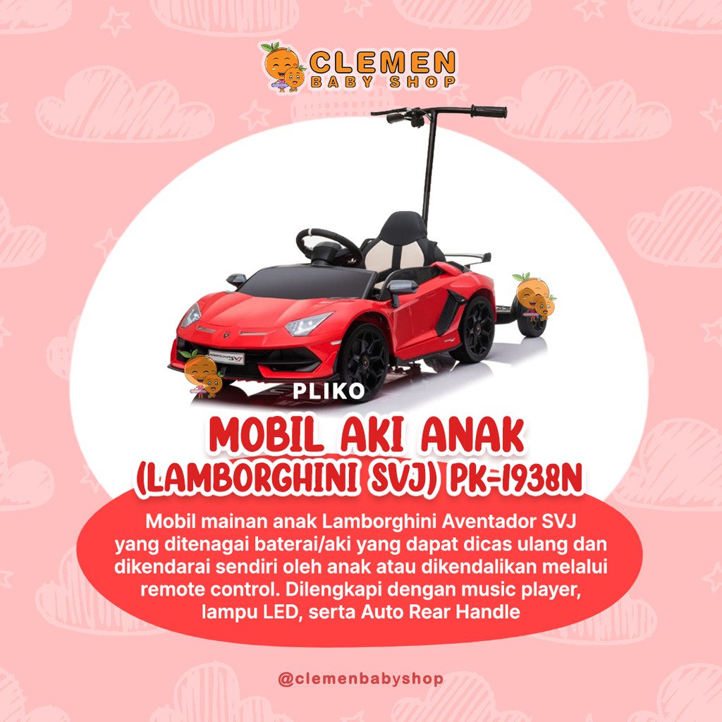 Pliko Mobil Aki Anak (Lamborghini SVJ) PK-1938N