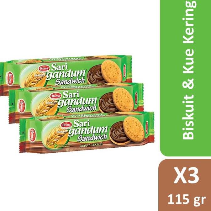 

Diskon H7YKJ Roma Sari Gandum Susu Cokelat 115 gr x 3 pcs 36 Ready Stok