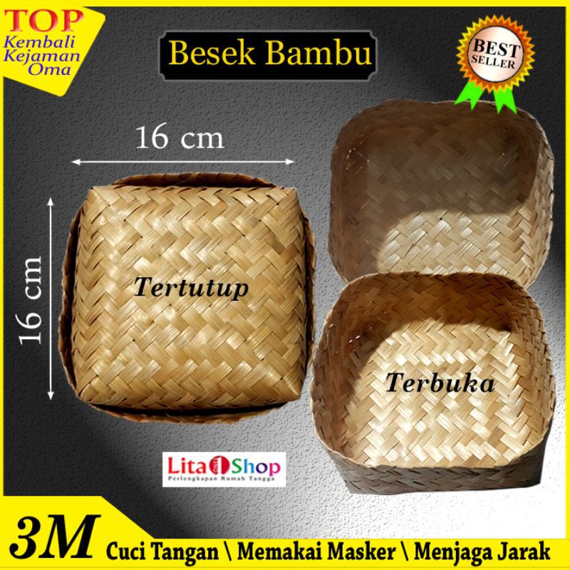 Besek Bambu/Besek Bambu ukr 16x16x7cm/Rapi Murah