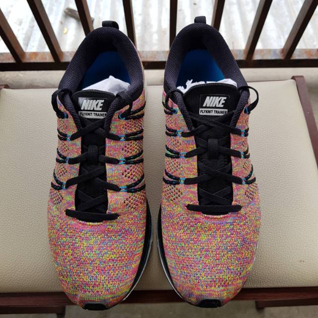 multicolor flyknit trainer