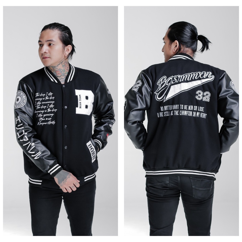 Jaket Varsity STAR BGSR Pria Wanita Baseball Versity Unisex Cewek Cowok Original