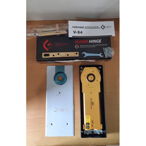 FLOOR HINGE GLATINO V84 / Engsel Tanam Pintu Kaca / Engsel Pintu Kaca Tanam