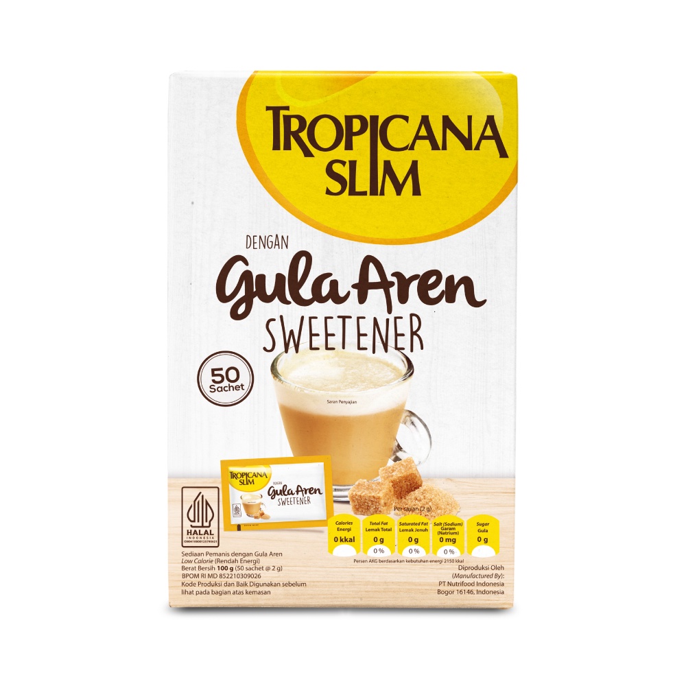 Tropicana Slim Sweetener Gula Aren 50 sachet