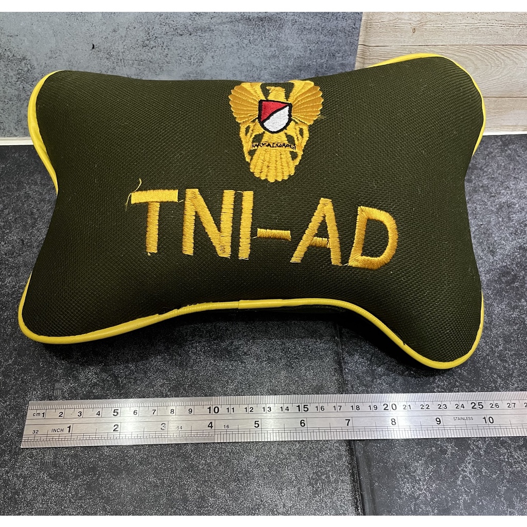 Bantal Mobil TNI AD Hijau - Bantal Mobil - Bantal Kepala TNI AD