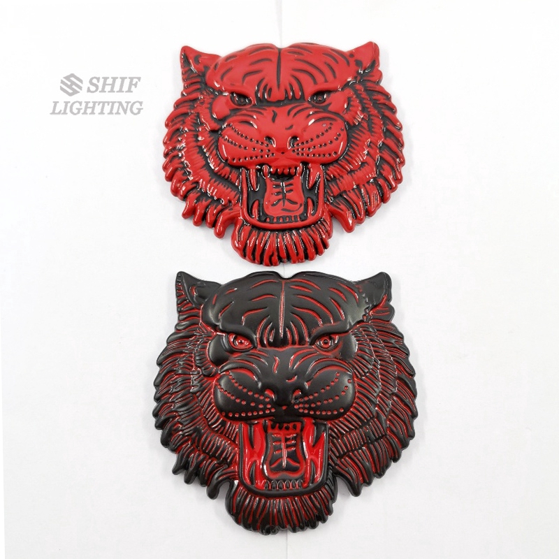 1pc Stiker Emblem Logo Harimau Bahan Metal Untuk Dekorasi Mobil/Motor/Sepeda